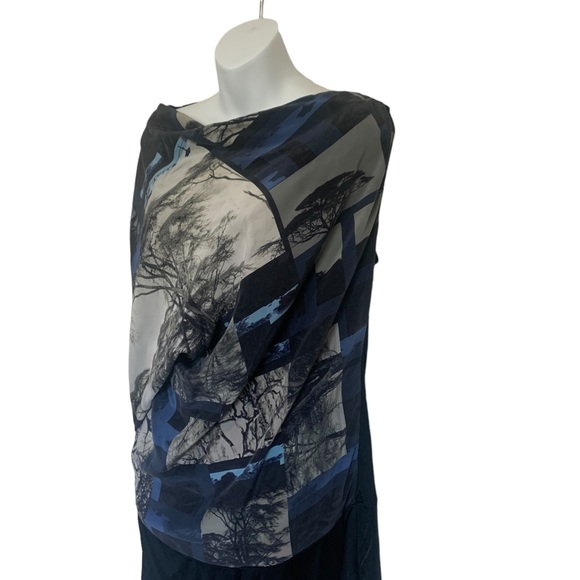 EDUN Silk Draped Dress Size Medium - Picture 6 of 11